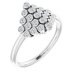 Platinum 1/3 CTW Natural Diamond Bezel-Set Cluster Ring